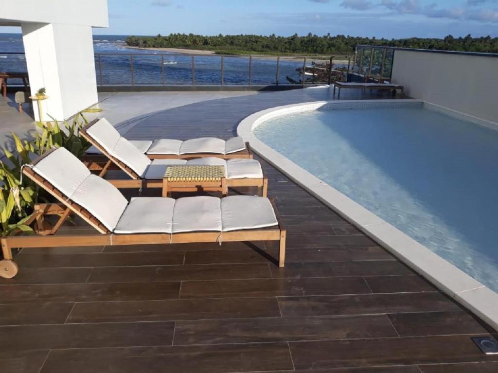 Flat Beira Mar Barra De Jangada Recife Andar Alto Exterior foto
